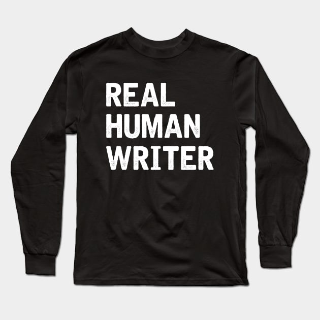 Real Human Writer - V2 Long Sleeve T-Shirt by WordyBoi